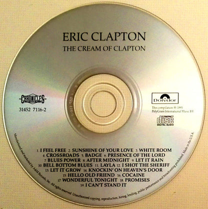 Eric Clapton : The Cream Of Clapton (CD, Comp, RM, PMD)