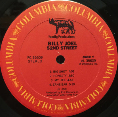 Billy Joel : 52nd Street (LP, Album, Ape)