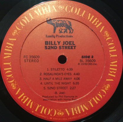 Billy Joel : 52nd Street (LP, Album, Ape)