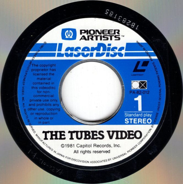 The Tubes : The Tubes Video (Laserdisc, 12", NTSC)