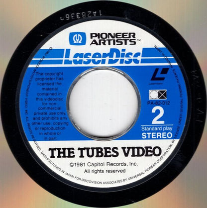 The Tubes : The Tubes Video (Laserdisc, 12", NTSC)
