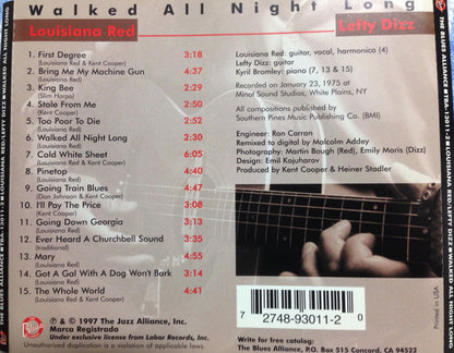 Louisiana Red / Lefty Dizz : Walked All Night Long (CD, Album)