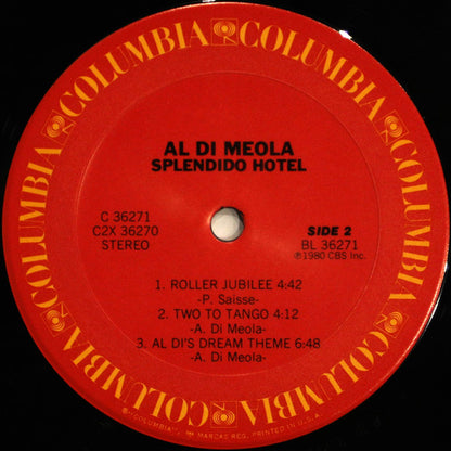Al Di Meola : Splendido Hotel (2xLP, Album, San)
