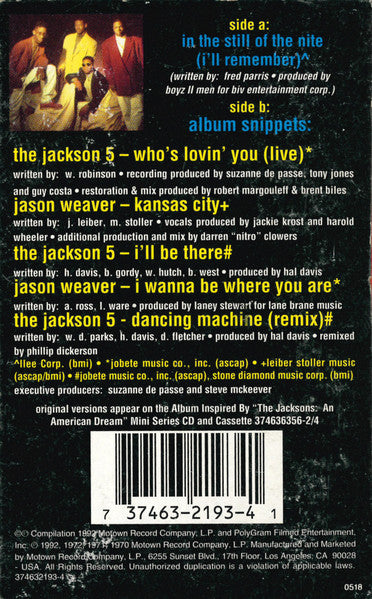 Boyz II Men, The Jackson 5, The Jacksons : In The Still Of The Nite (I'll Remember) / Album Snippets (Cass, Single, Smplr, Dol)