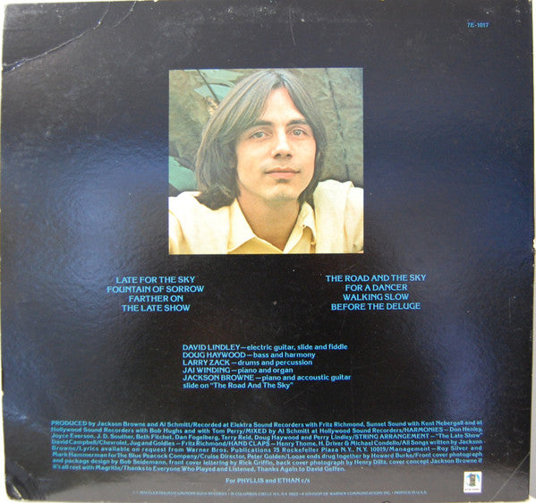 Buy Jackson Browne : Late For The Sky (LP, Album, RE, SP ) Online