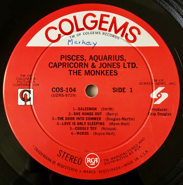 The Monkees : Pisces, Aquarius, Capricorn & Jones, Ltd. (LP, Album, Ind)
