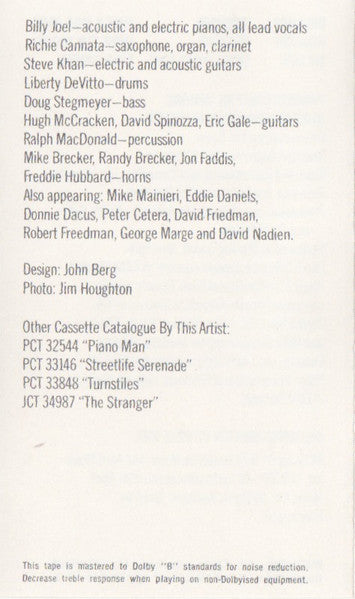 Billy Joel : 52nd Street (Cass, Album, RE)