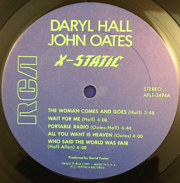 Daryl Hall & John Oates : X-Static (LP, Album, Gol)