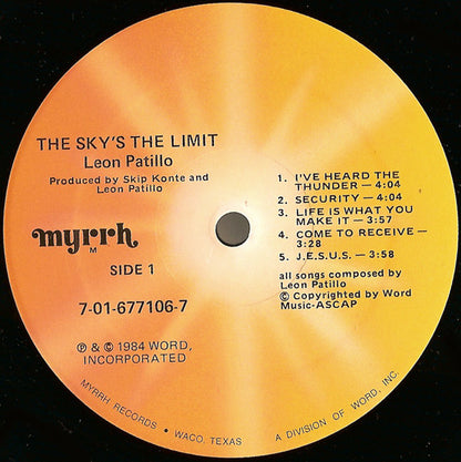 Leon Patillo : The Sky's The Limit (LP, Album)