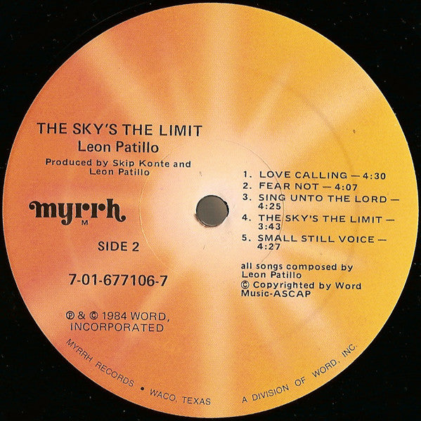 Leon Patillo : The Sky's The Limit (LP, Album)