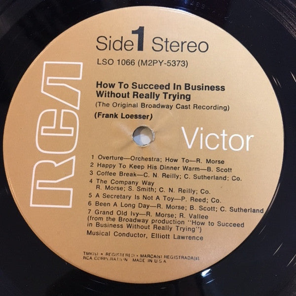 Various : How To Succeed In Business Without Really Trying (The Original Broadway Cast Recording) (LP, Album, RE)