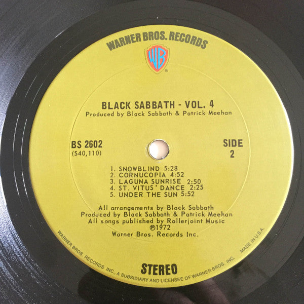Black Sabbath : Black Sabbath Vol 4 (LP, Album, Gat)