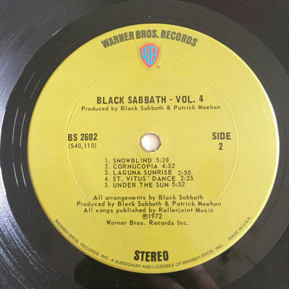 Black Sabbath : Black Sabbath Vol 4 (LP, Album, Gat)