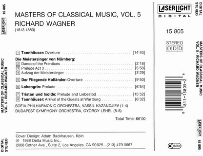 Wagner* : Masters Of Classical Music, Vol.5: Wagner (CD, Comp)