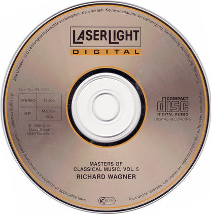 Wagner* : Masters Of Classical Music, Vol.5: Wagner (CD, Comp)