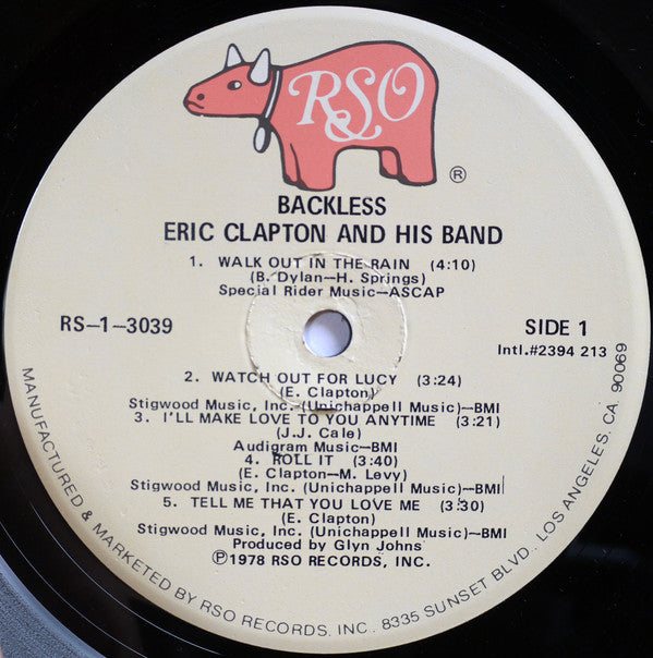 Buy Eric Clapton : Backless (LP, Album, Glo) Online for a great