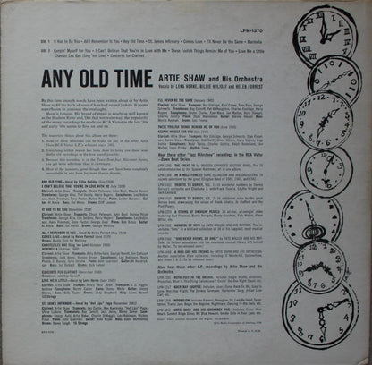 Artie Shaw And His Orchestra : Any Old Time (LP, Comp, Mono, Ind)