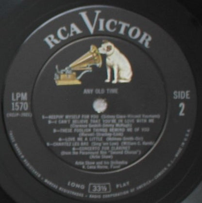 Artie Shaw And His Orchestra : Any Old Time (LP, Comp, Mono, Ind)