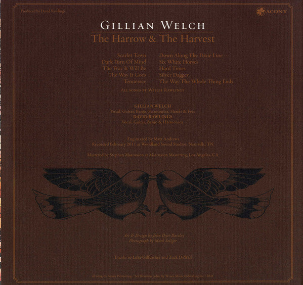 Gillian Welch : The Harrow & The Harvest (LP, Album, RE)