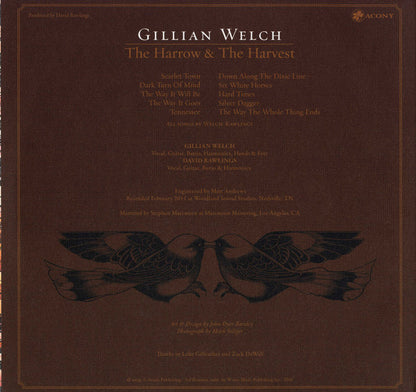 Gillian Welch : The Harrow & The Harvest (LP, Album, RE)
