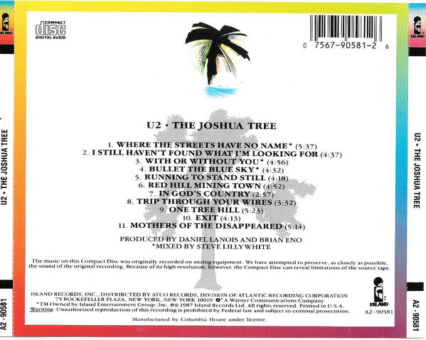 U2 : The Joshua Tree (CD, Album, Club, PDO)