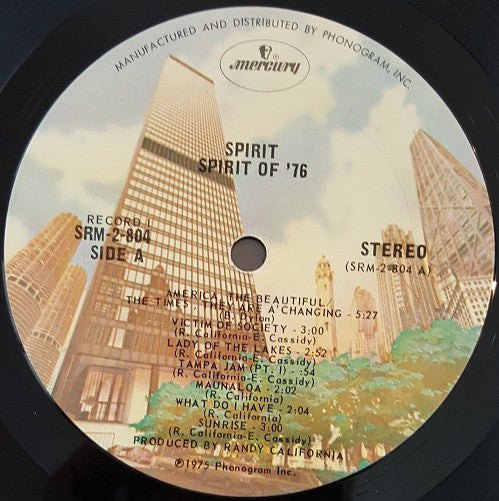 Spirit (8) : Spirit Of '76 (2xLP, Album, San)