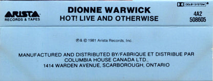 Dionne Warwick : Hot ! Live And Otherwise (Cass, Album, Club, Dol)