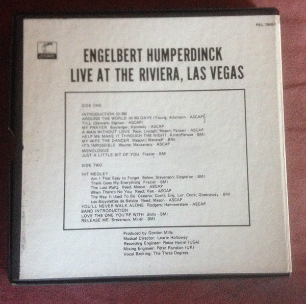 Engelbert Humperdinck : Live At The Riviera, Las Vegas (Reel, 4tr Stereo, Album)