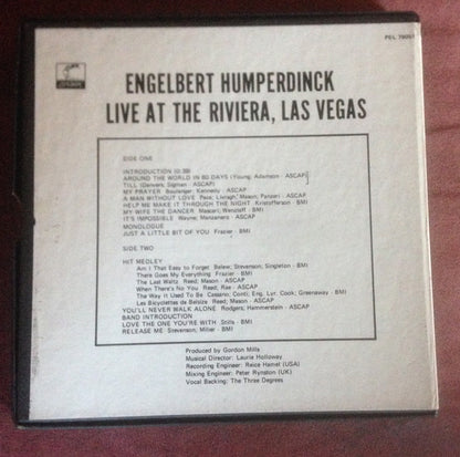Engelbert Humperdinck : Live At The Riviera, Las Vegas (Reel, 4tr Stereo, Album)