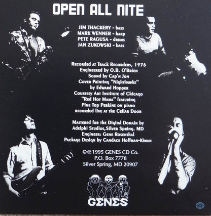 The Nighthawks (3) : Open All Nite (CD, Album, RE)