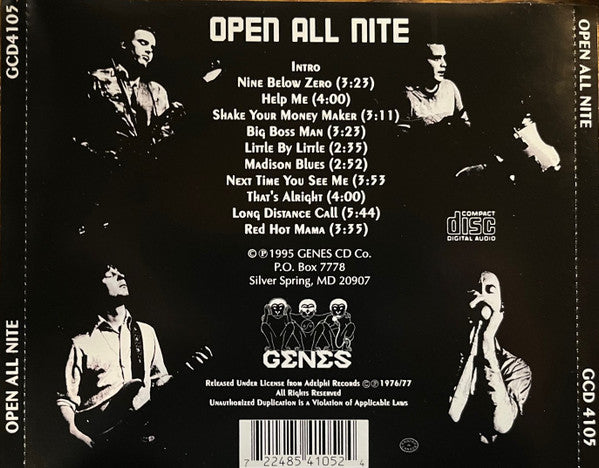 The Nighthawks (3) : Open All Nite (CD, Album, RE)