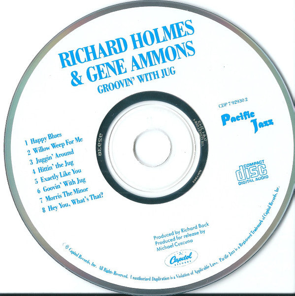 Richard Holmes* & Gene Ammons : Groovin' With Jug (CD, Comp, RE)
