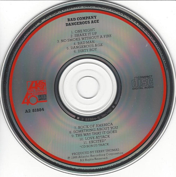 Bad Company (3) : Dangerous Age (CD, Album, Club)