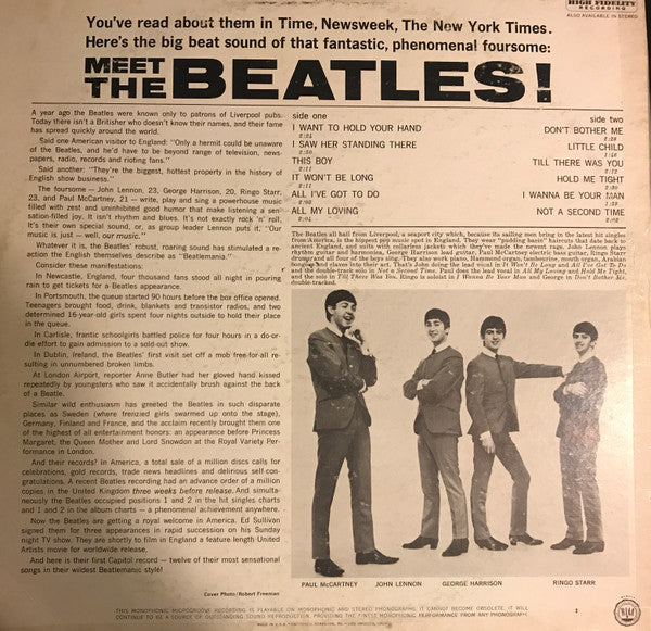 The Beatles : Meet The Beatles! (LP, Album, Mono)
