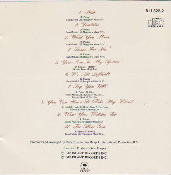 Robert Palmer : Pride (CD, Album)