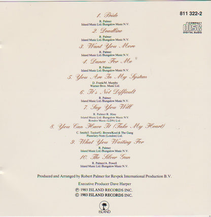 Robert Palmer : Pride (CD, Album)