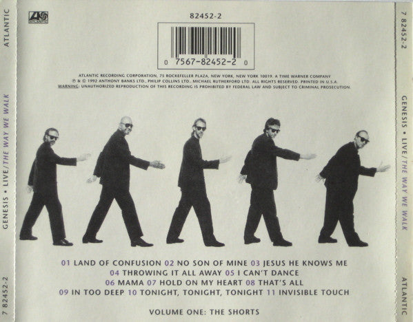 Genesis : Live / The Way We Walk (Volume One: The Shorts) (CD, Album)