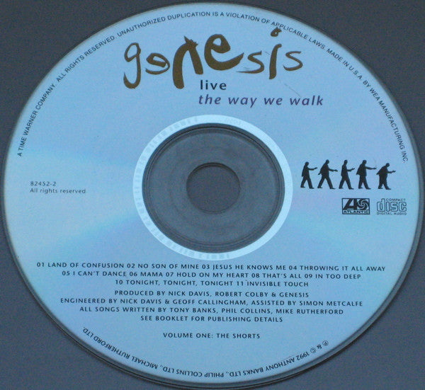 Genesis : Live / The Way We Walk (Volume One: The Shorts) (CD, Album)