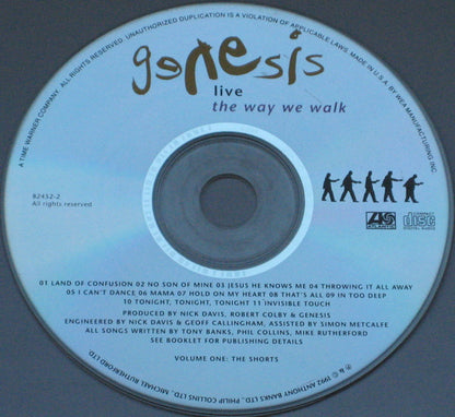 Genesis : Live / The Way We Walk (Volume One: The Shorts) (CD, Album)