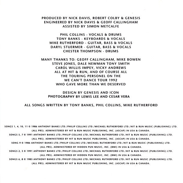 Genesis : Live / The Way We Walk (Volume One: The Shorts) (CD, Album)