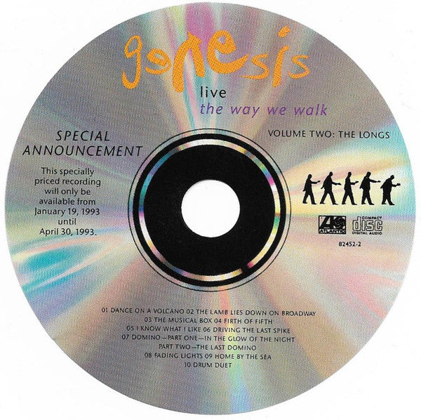 Genesis : Live / The Way We Walk (Volume One: The Shorts) (CD, Album)