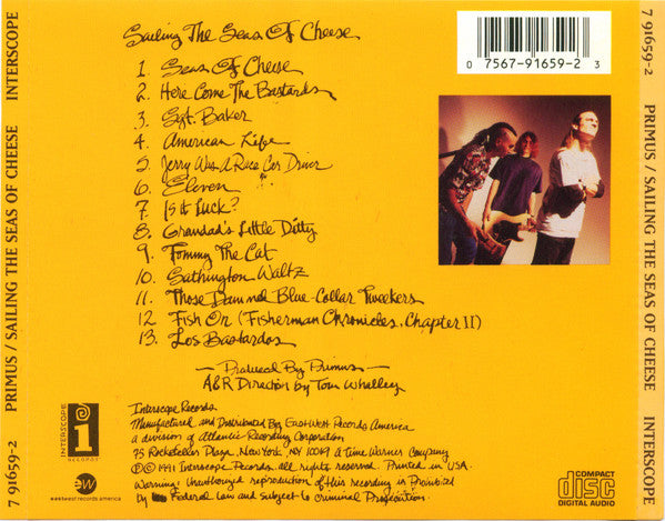 Primus : Sailing The Seas Of Cheese (CD, Album)