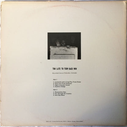 New Grass Revival : Too Late To Turn Back Now (LP, Album, RP, S/Edition, Gat)