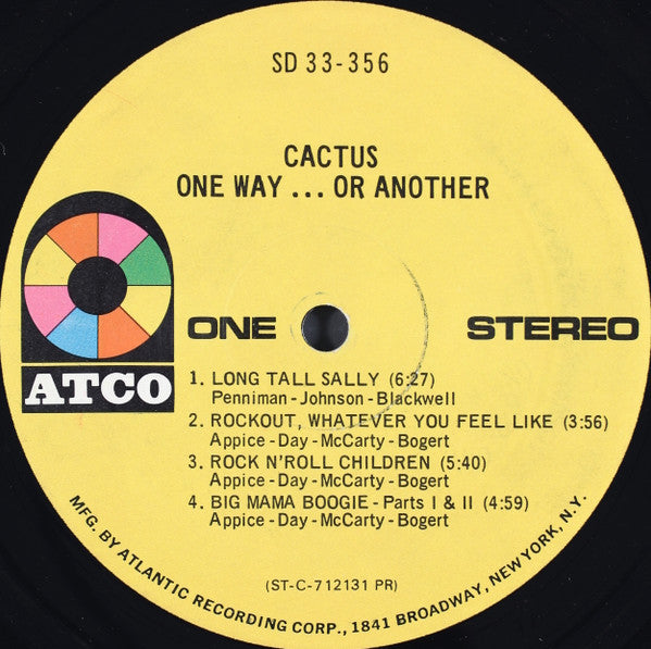 Cactus (3) : One Way...Or Another (LP, Album, PR;)