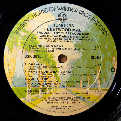 Fleetwood Mac : Rumours (LP, Album, Tex)