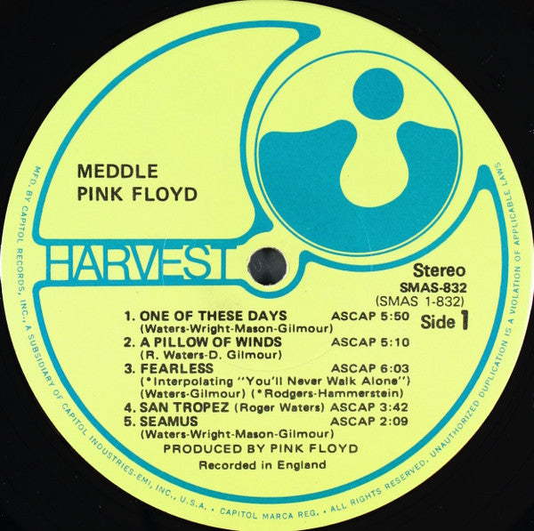 Pink Floyd : Meddle (LP, Album, RE, Win)