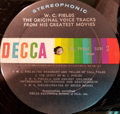 W.C. Fields : The Original Voice Tracks From His Greatest Movies (LP, Album, Comp, Gat)