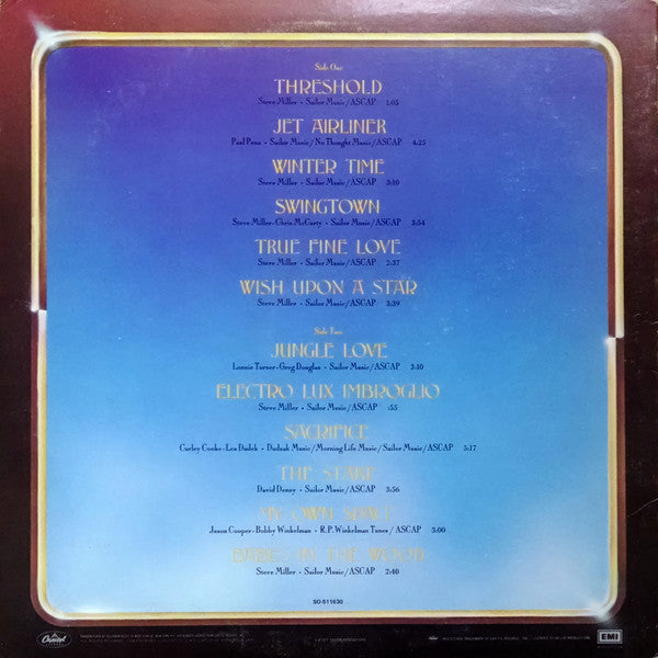 The Steve Miller Band* : Book Of Dreams (LP, Album, Club, Ter)