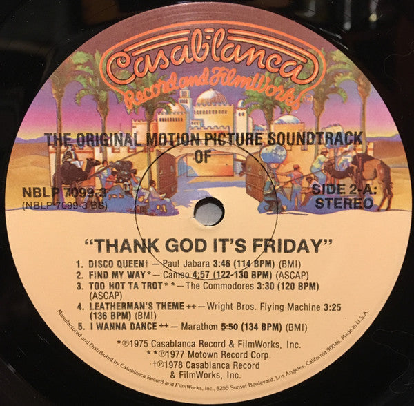 Various : Thank God It's Friday (The Original Motion Picture Soundtrack) (2xLP, Album, Als + 12", S/Sided)
