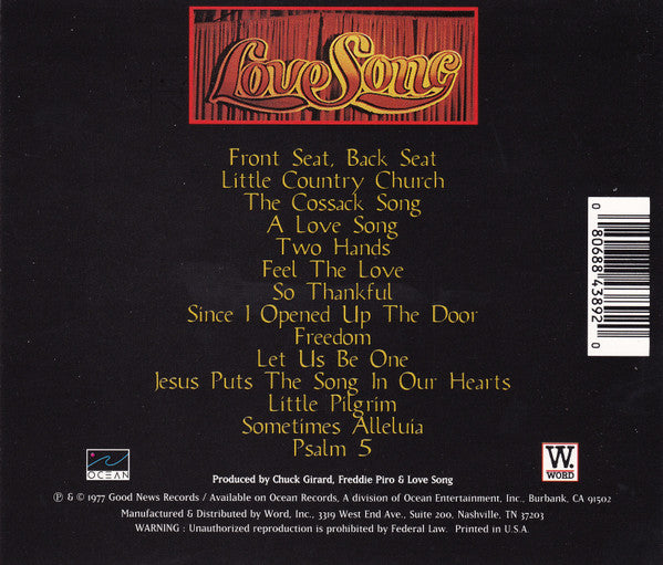 Love Song : Feel The Love (CD, Album, RE)